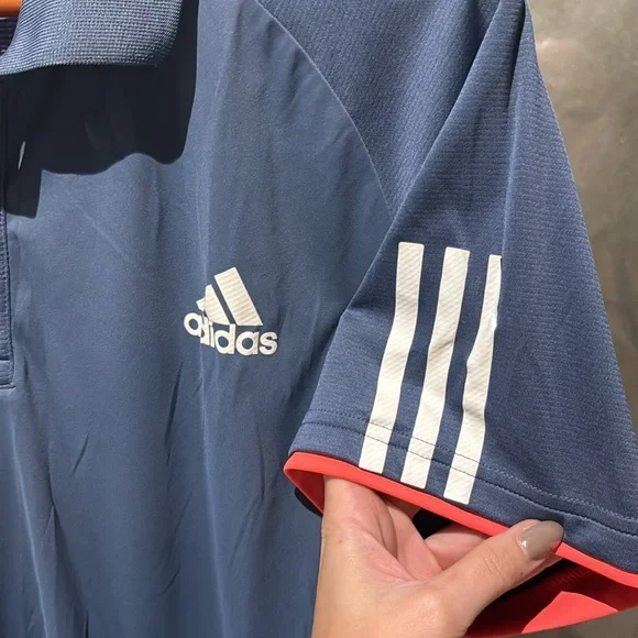 Adidas tennis climacool men’s polo shirt. Large - Picture 3 of 8